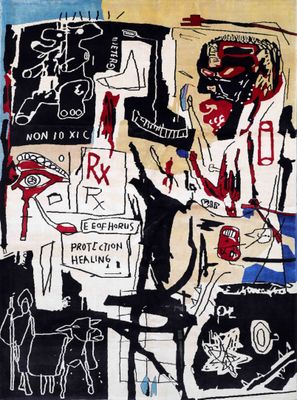 an image of a painting of a man sitting on a chair in front of a wall