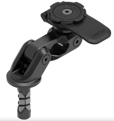 a close up of a camera tripod with a camera attached to it
