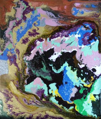 DUMAS Christiane "Skagerrak", 2017, technique mixte sur pann…