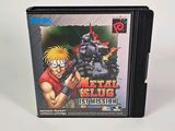 the box for the game metal strike is sitting on a white surface