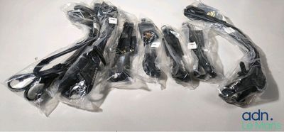 a lot of cables that are wrapped in plastic bags