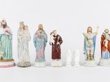 seven figurines of jesus, mary, joseph, and joseph