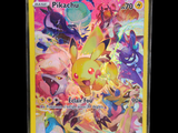 a close up of a pokemon card on a black background