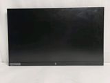 an image of a black television sitting on top of a white surface