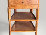 an image of a wooden table with a drawer on it