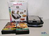 a box of food sitting on a table next to a toaster