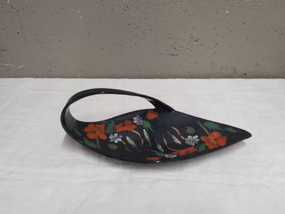 LOUIS VALENTI- EMAUX NOIRS de LONGWY. "Coquelicot", c. 1960 …