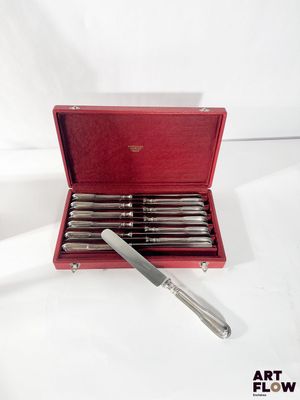 an image of a set of knives in a red case