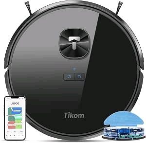 une image d'un aspirateur robotisé avec une télécommande