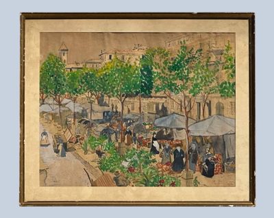 une image d'une peinture d'une scène de rue