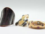two rings that are sitting next to each other on a table