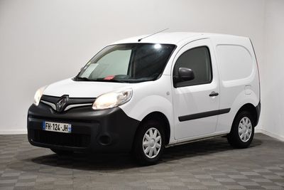 a picture of a white van parked in a room