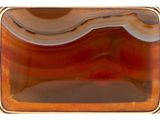 brown and orange agate rectangular tray with gold trim