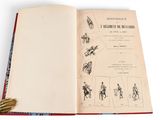 an open book with drawings of people on it