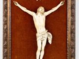 a picture of a crucifix with a heart above it