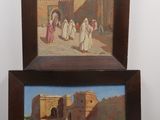 painting of a couple of paintings hanging on a wall next to each other