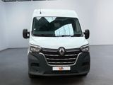 the front view of a white van parked in a white room