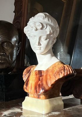 Atelier de Giuseppe Bessi (1857-1922). BUSTE de femme Onyx - Photo 1