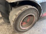 a close up of a tire on a truck