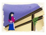 an image of a woman standing in front of a building