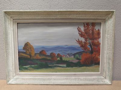 a picture of a picture of a painting on a table