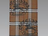 burberll check scarf with horse and carriage print