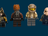 Les figurines Lego Star Wars sont alignées en rang