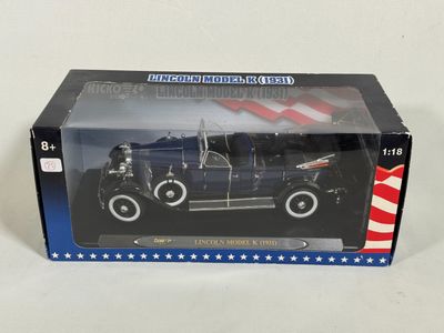 toy car in a box with an american flag on the side