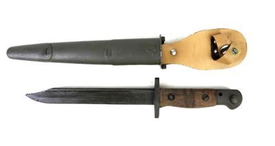 two different types of knives on a white surface