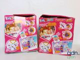 two boxes of toys that are sitting on a table
