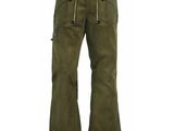 a pair of green pants with zippers on the side