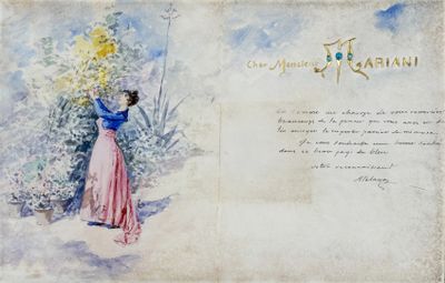 Enrique ATALAYA (1851-1913) Carte de remerciement