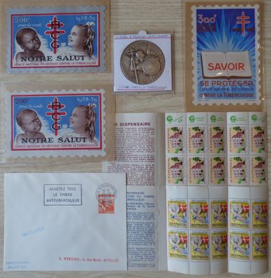 France : Lutte contre la Tuberculose, 2 carnets, 3 vignettes…