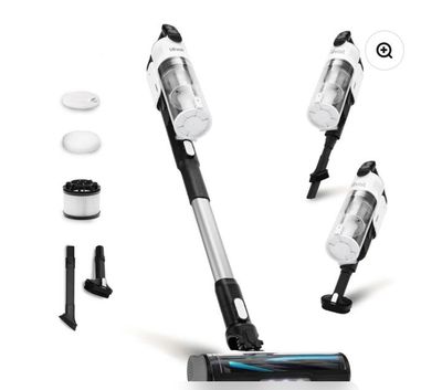 four different types of vacuum cleaners on a white background