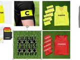 un collage composé de différents objets, parmi lesquels un t-shirt jaune, un t-shirt rouge et un sac noir