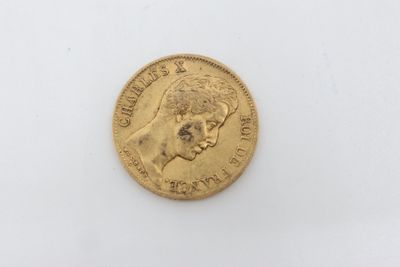 a close up of a gold coin on a white surface