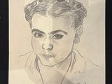 pencil drawing of a young man with a short haircut