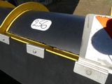 a mailbox with a sticker on the side of it
