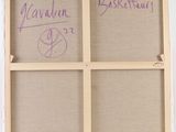an old window with a message written on it and a picture of a basketball player