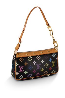 Sac à bandoulière Louis Vuitton en toile multicolore et cuir