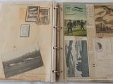 an open book with a lot of old photos on it