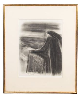 une image représentant le dessin d'une personne assise sur une chaise