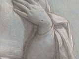 an image of a drawing of a woman holding her hands together