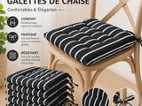 Lot de 6 chaises noires et blanches