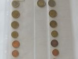 a lot of coins in a clear bag on the table