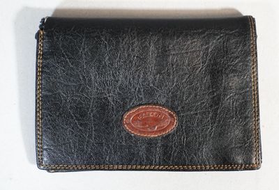 FALCON Portefeuille en cuir noir