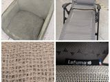 four pictures of different types of chairs and a chair with a foot rest