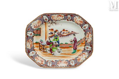 une assiette avec la photo d'un homme et d'une femme