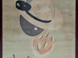 a picture of a painting of a man with a hat on