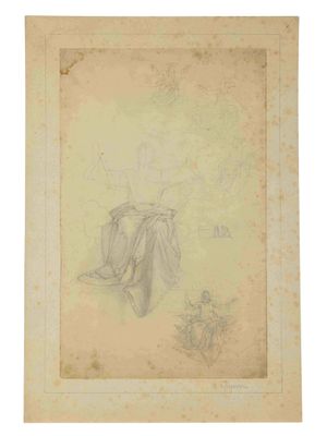 FEODOR BRUNI (1801–1874) Study of Christ on the Throne